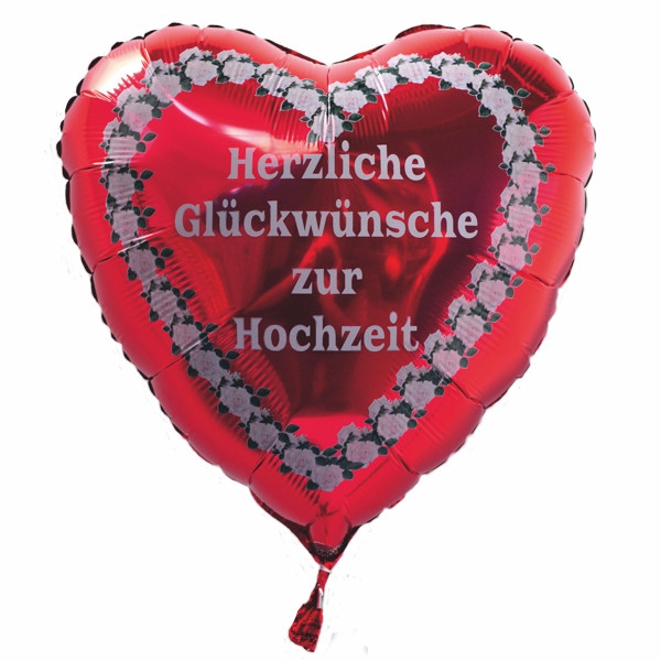 Bilder Zur Hochzeit
 Luftballon Herz HERZLICHE GLÜCKWÜNSCHE ZUR HOCHZEIT