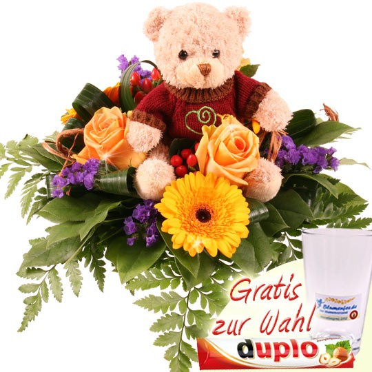 Blumen Für Geburtstag
 Teddybär und Blumen Kuschel Flower Rico Kuschlige