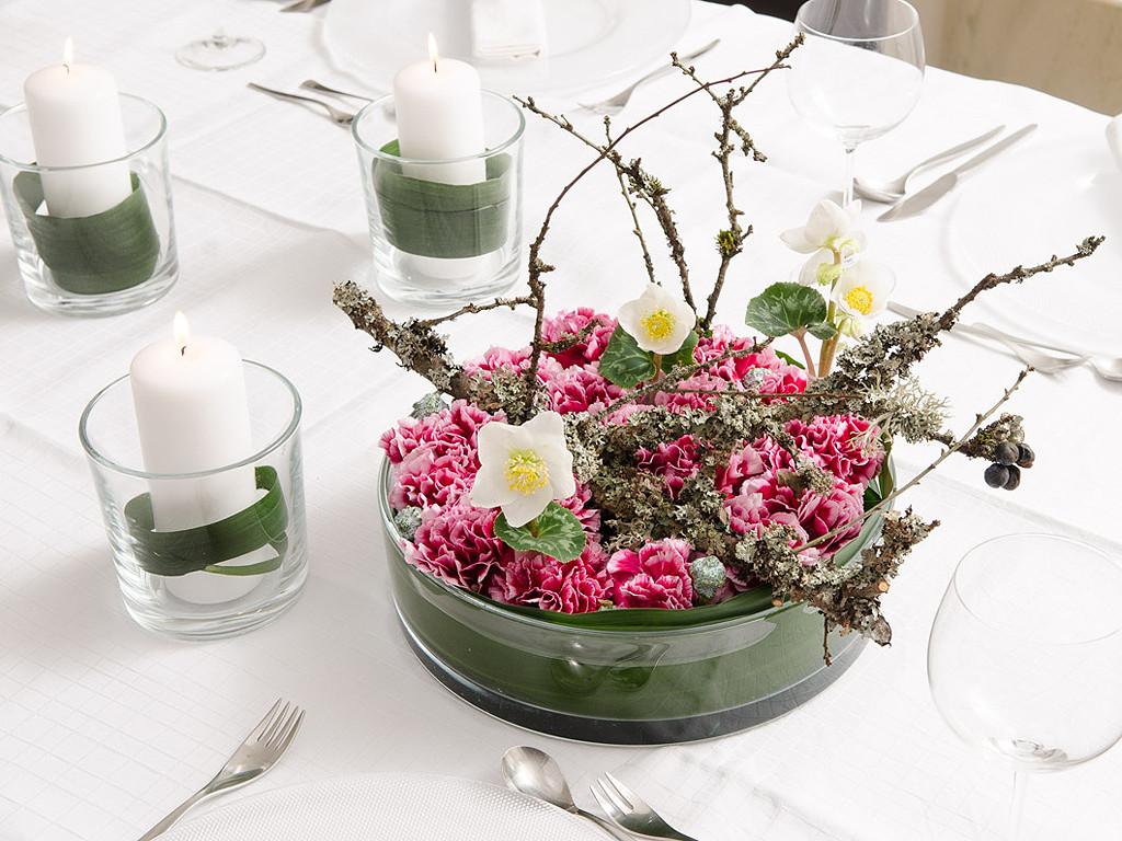 Blumen Tischdeko Geburtstag
 Events und Tischdeko Hochzeit Konfirmation oder