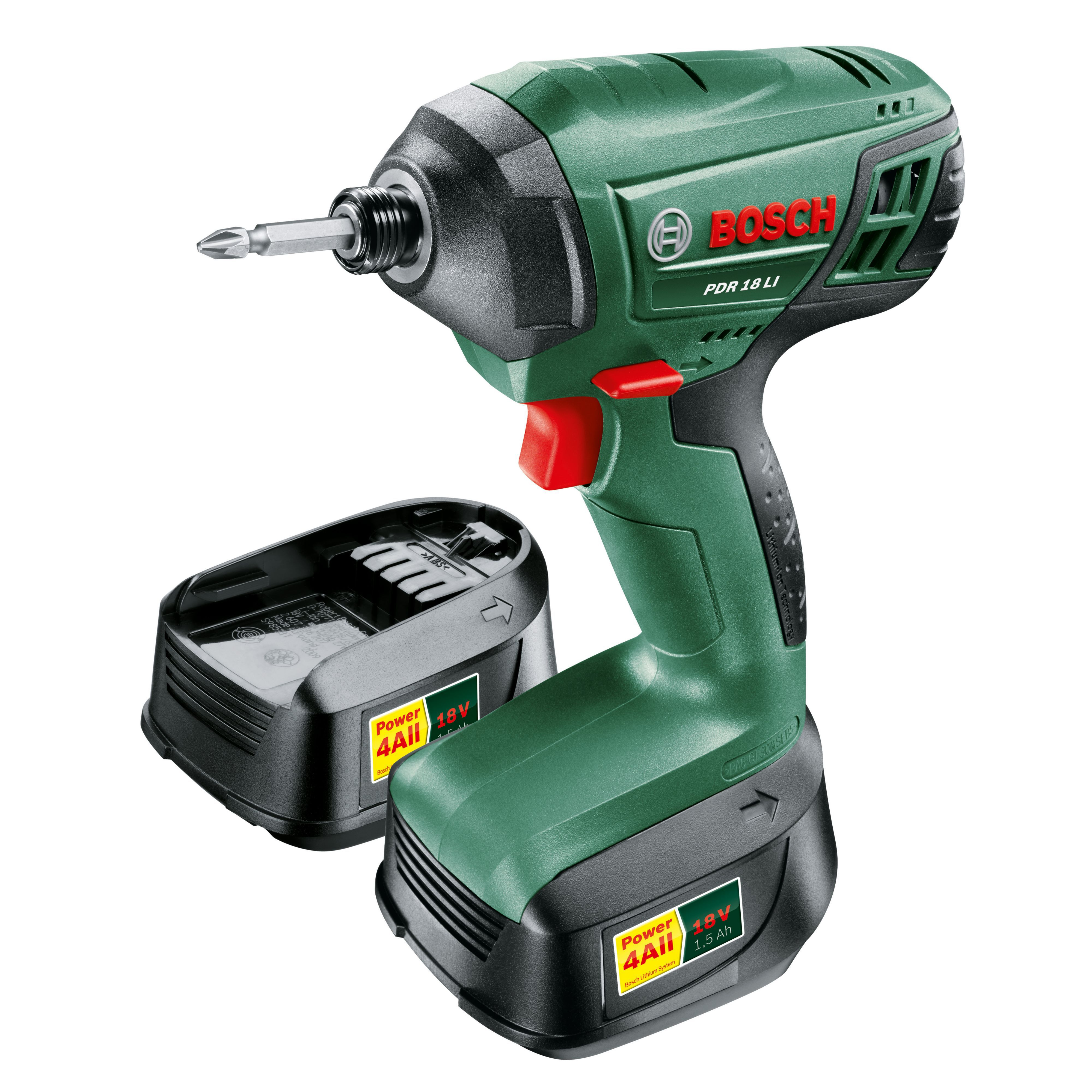 Bosch Diy
 Bosch Cordless 18V 1 5Ah Li Ion Impact Driver 2 Batteries