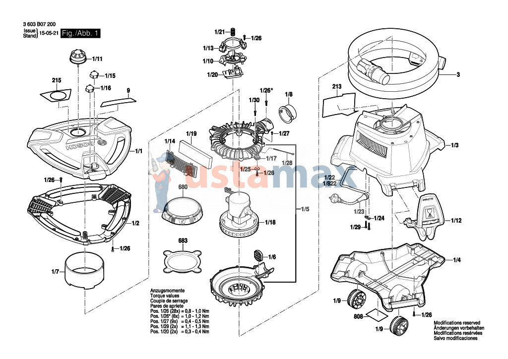 Bosch Diy Farbsprühsystem Pfs 5000 E
 Bosch PFS 5000 E Yedek Parça