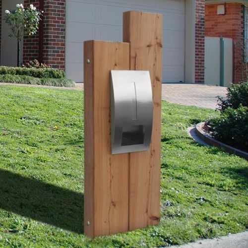 Briefkasten Diy
 Milkcan Letterbox Sleeper Timber Panel Stainless Steel