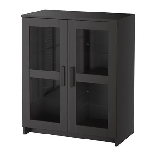 Brimnes Schrank
 BRIMNES Schrank mit Türen Glas schwarz IKEA