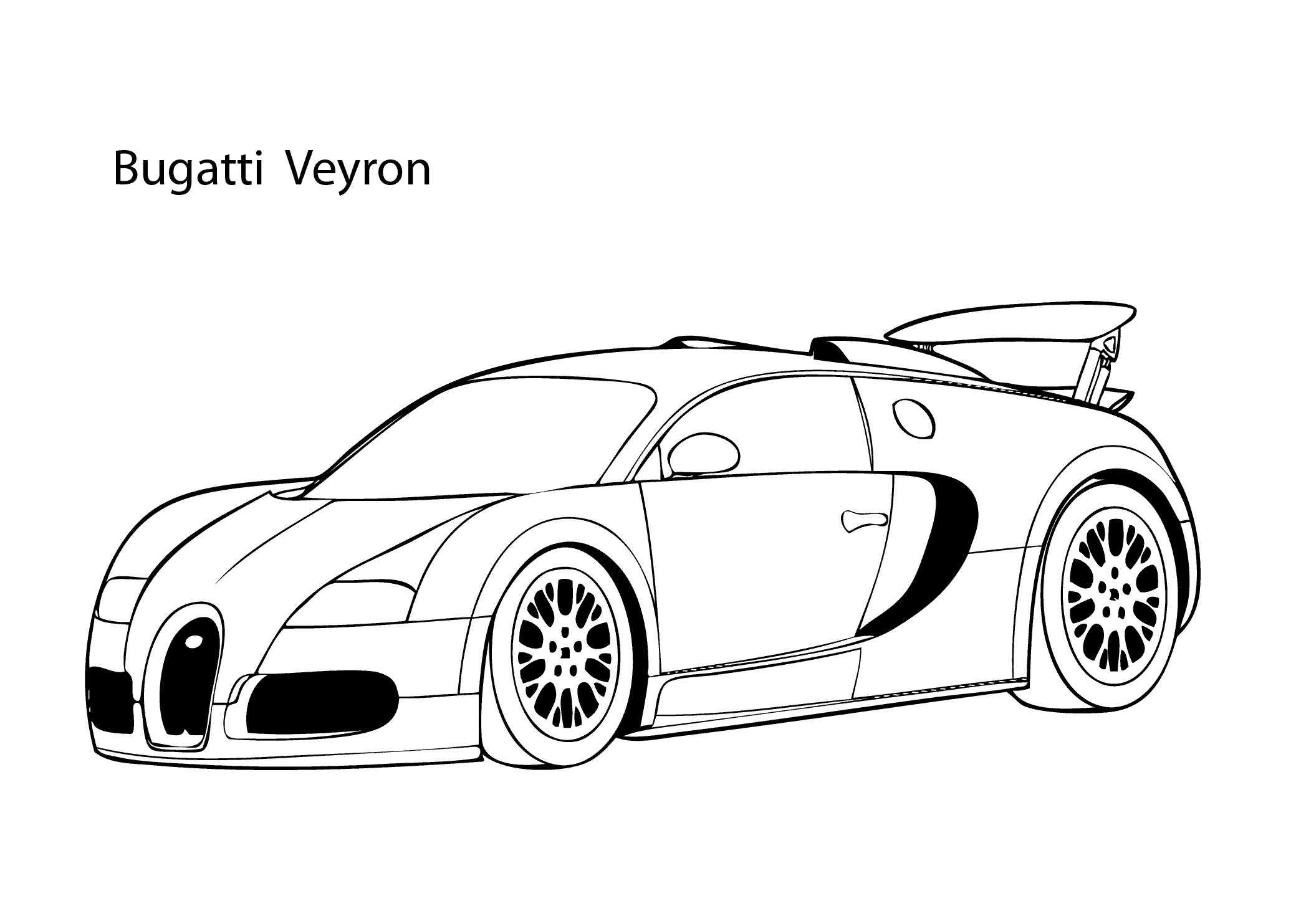 Bugatti Ausmalbilder
 Super car Buggati Veyron coloring page cool car printable