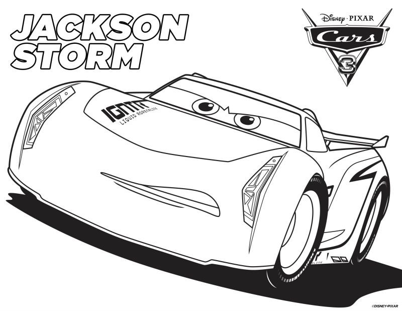 Cars 3 Ausmalbilder
 Disney Cars 3 Jackson Storm Coloring Page