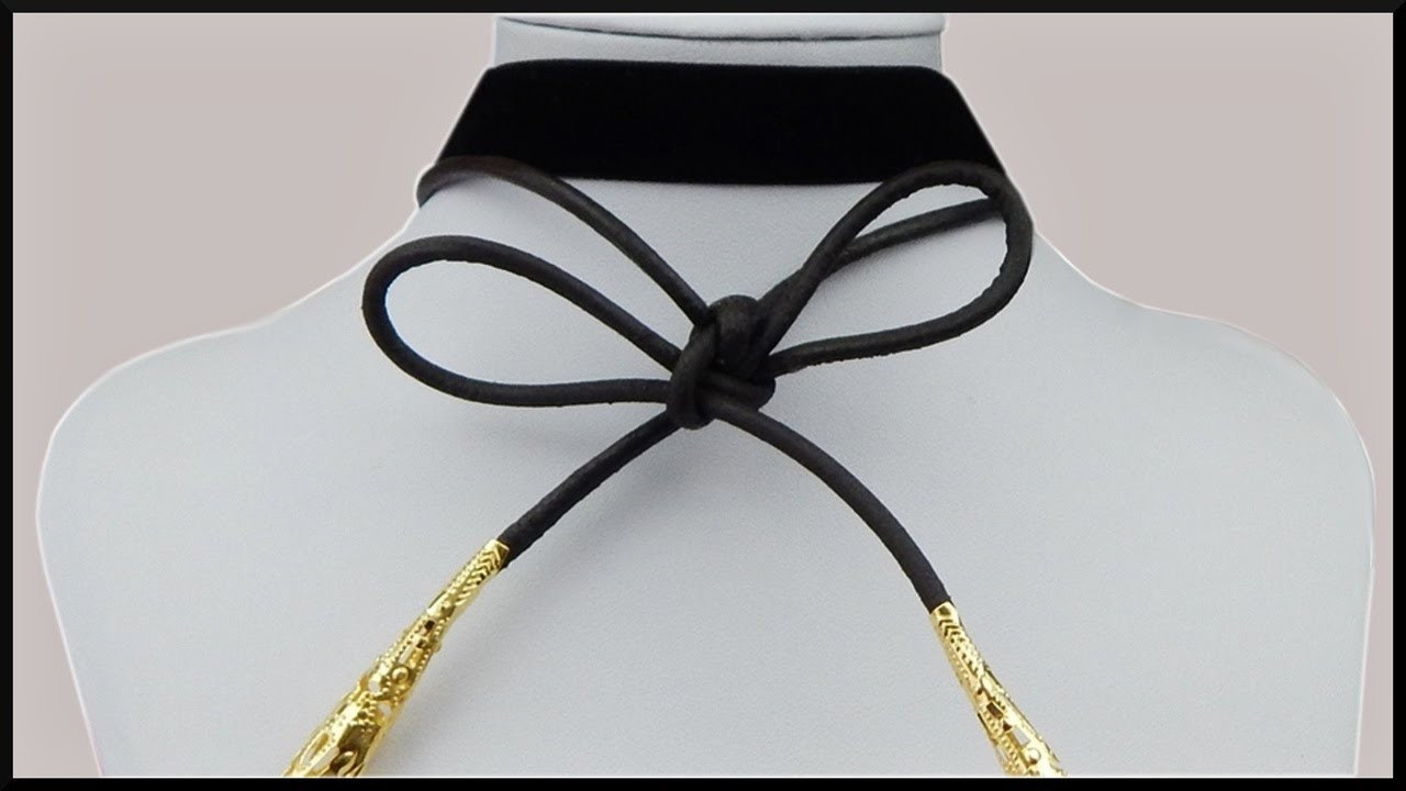Choker Kette Diy
 DIY Choker Leder Kette mit Schleife Leather bow necklace