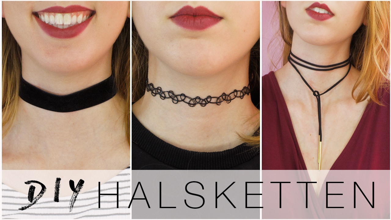 Choker Kette Diy
 DIY 90s Tumblr Choker Halsketten