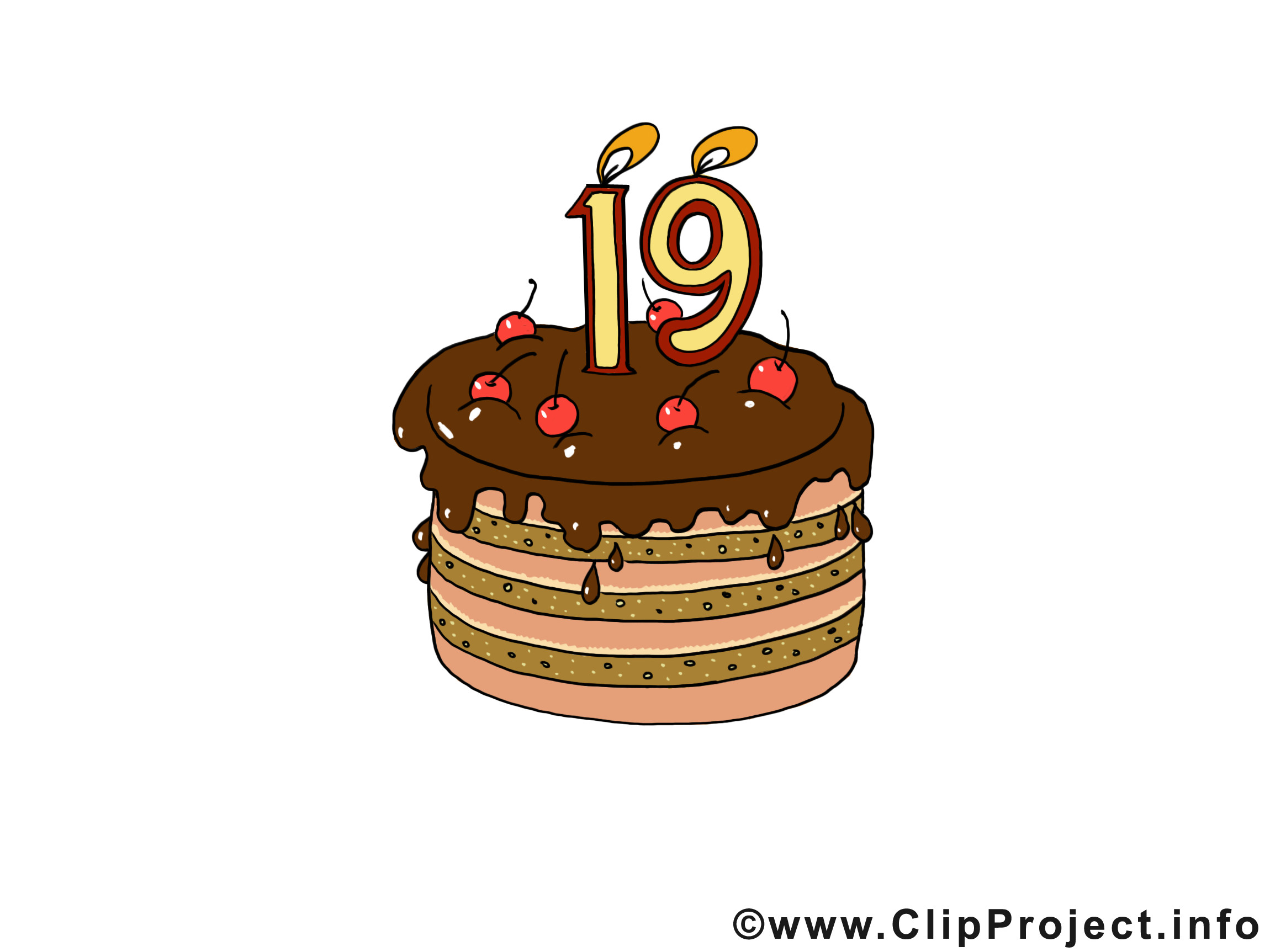 Clipart Geburtstagstorte
 Geburtstagstorte Illustration Bild Grafik