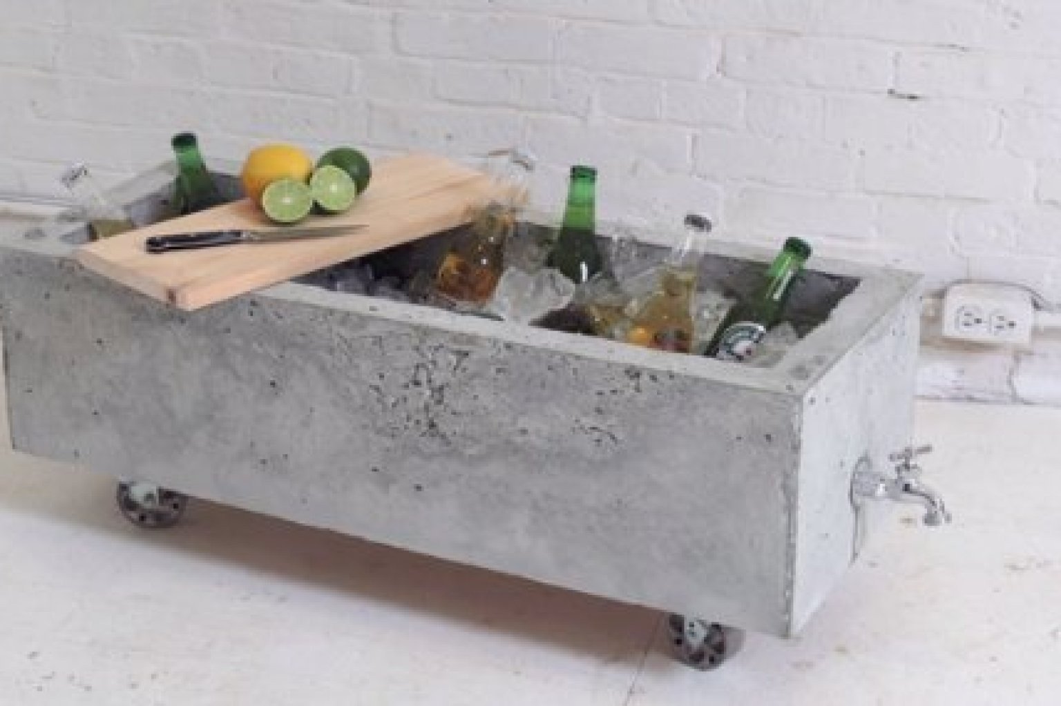 Concrete Diy
 DIY Concrete Planter Doubles As An Industrial Chic Drink