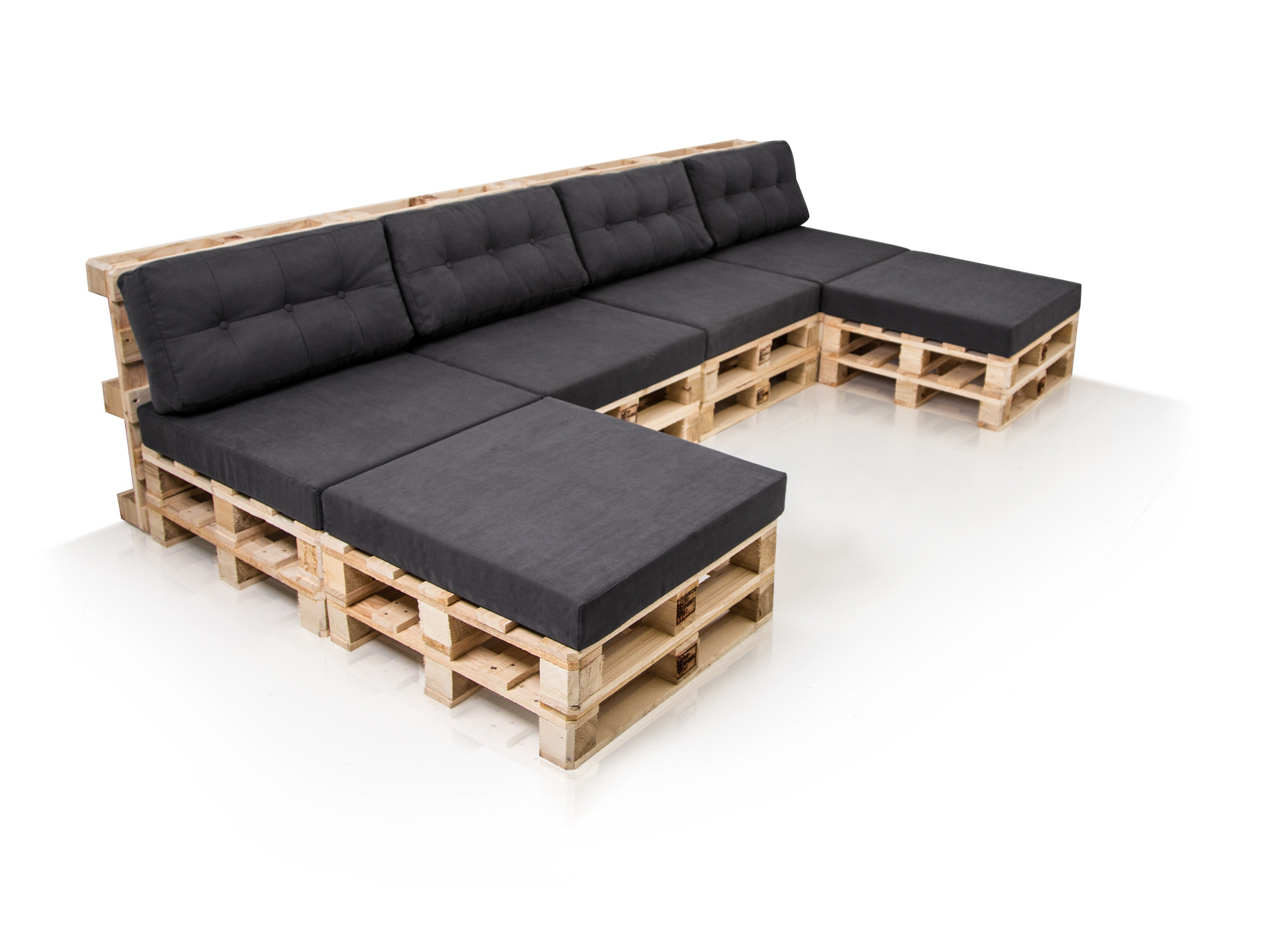Couch Paletten
 PALETTI Sofalandschaft Sofa aus Paletten Fichte Fichte natur