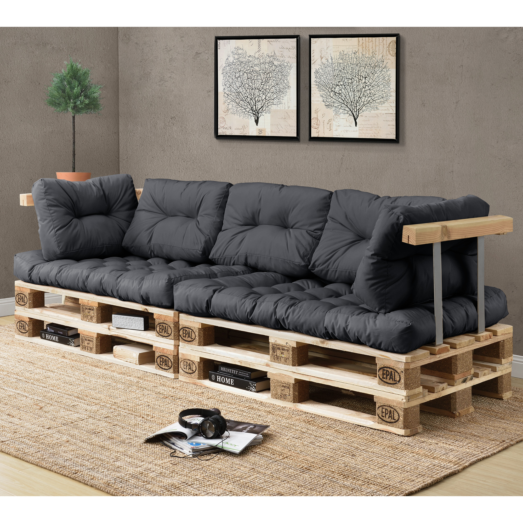 Couch Paletten
 [ensa] Palettenkissen In Outdoor Paletten Kissen Sofa