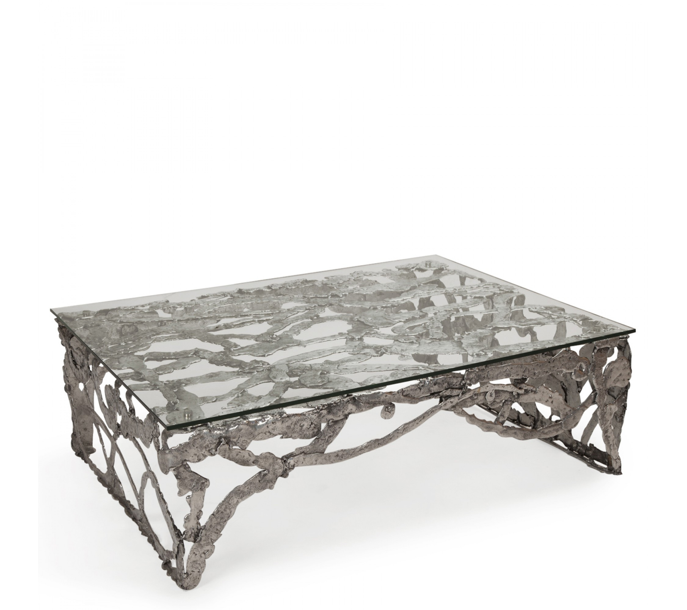 Couchtisch Metall
 Couchtisch aus Metall mit Glassplatte – bei TREND4ROOMS