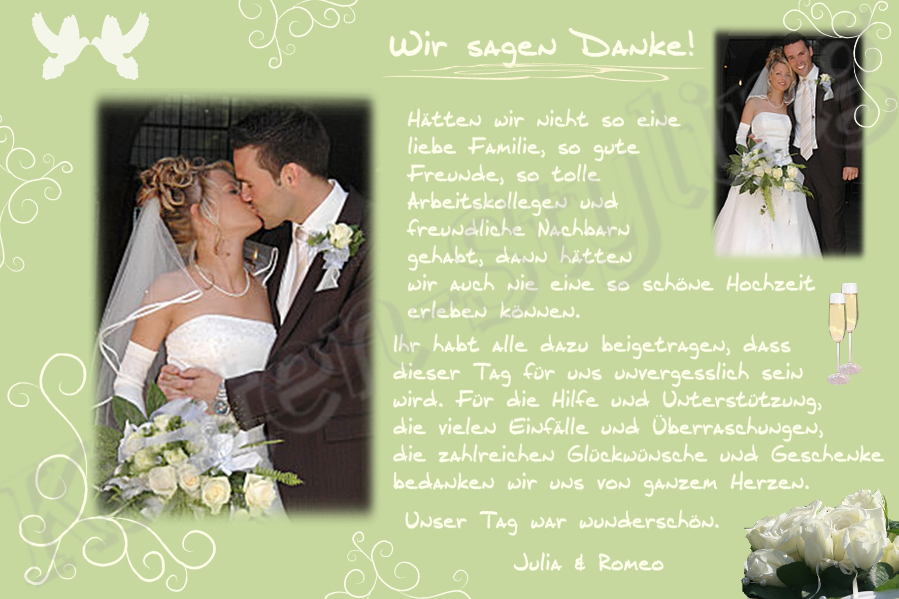 Danksagung Hochzeit Textvorschläge Modern
 Danksagung Einladung Hochzeit Pappkarte Foto Danksagungskarte Karte Postkarte