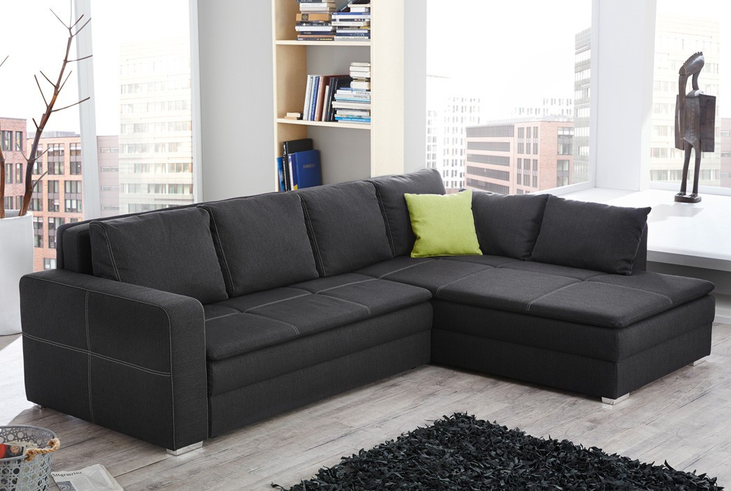 Dauerschläfer Sofa
 Funktionssofa Dauerschläfer 290x211cm Sofa grau Couch