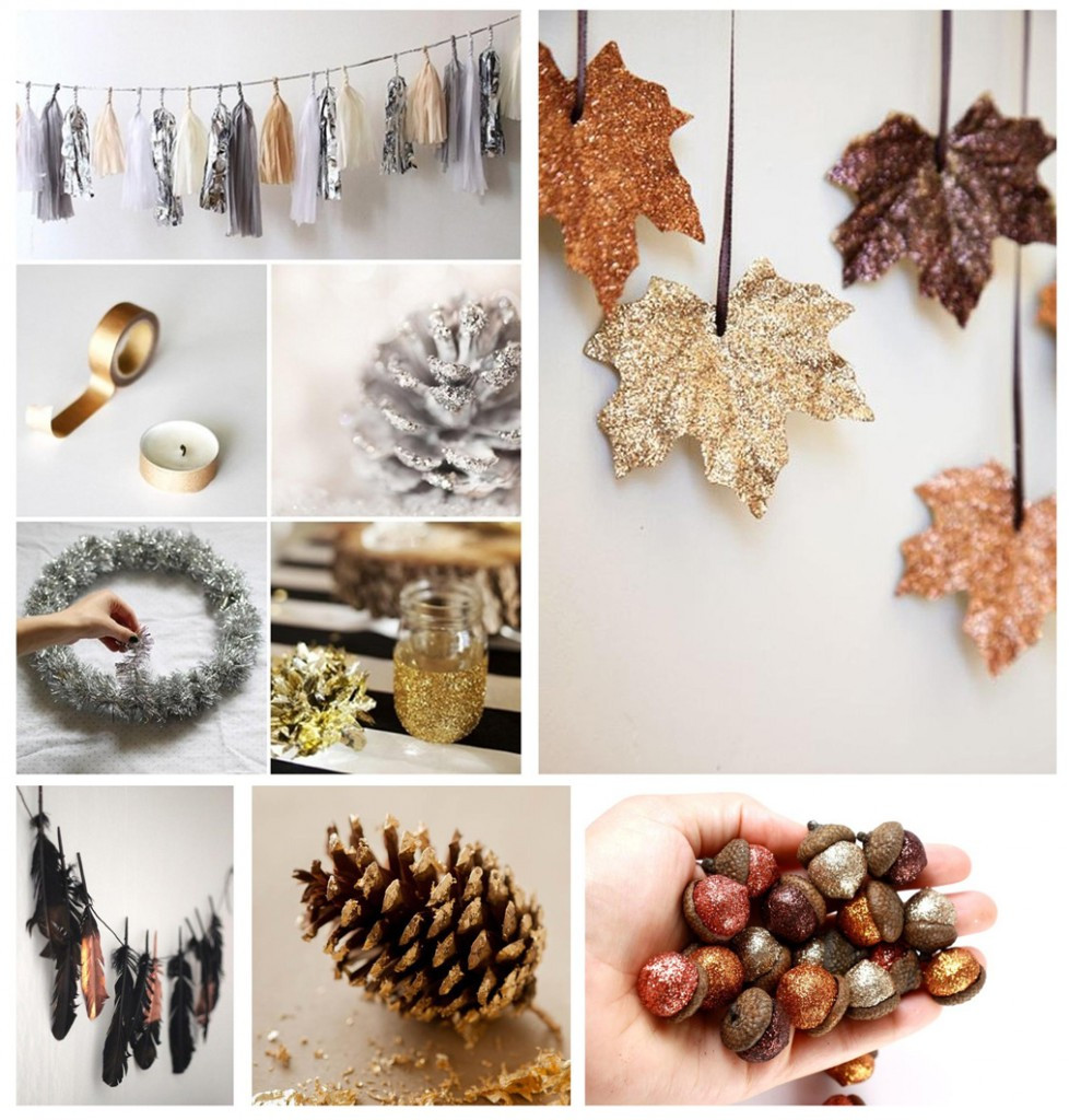 Dekoration Diy
 Herbst Deko DIY in Metallic und Glitter › MONAQO