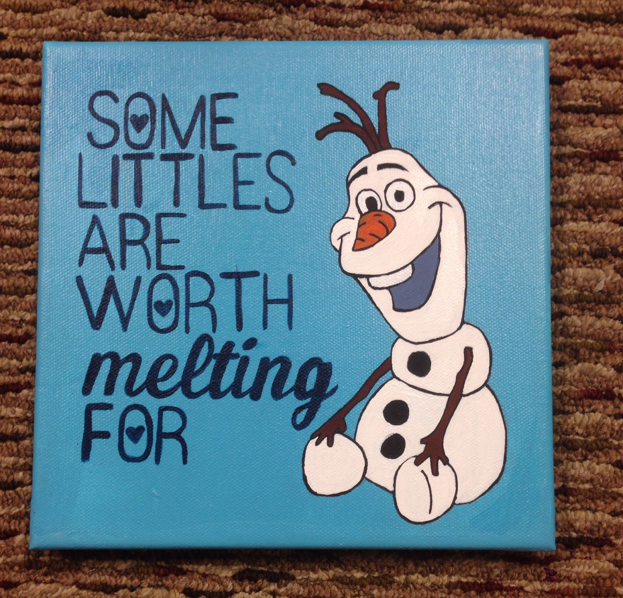 Delta Handwerk
 Big little crafting Olaf from frozen Canvas painting