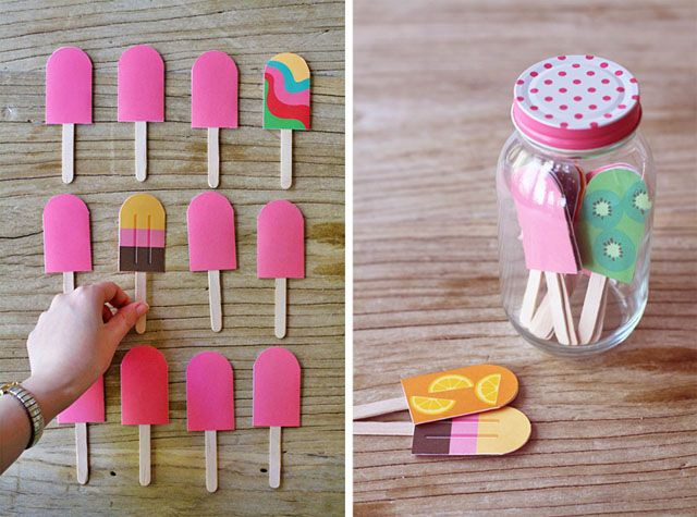 Diy Bastelideen
 Eis am Stiel für Kaufladen DIY Pinterest