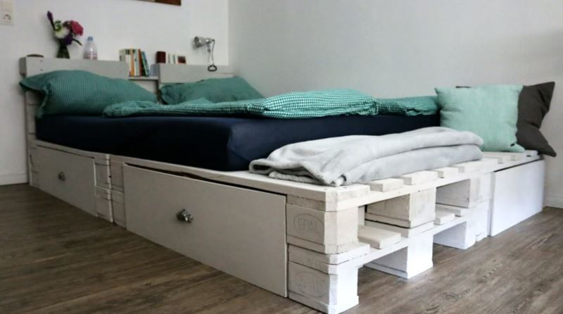 Diy Bett
 paletten bett