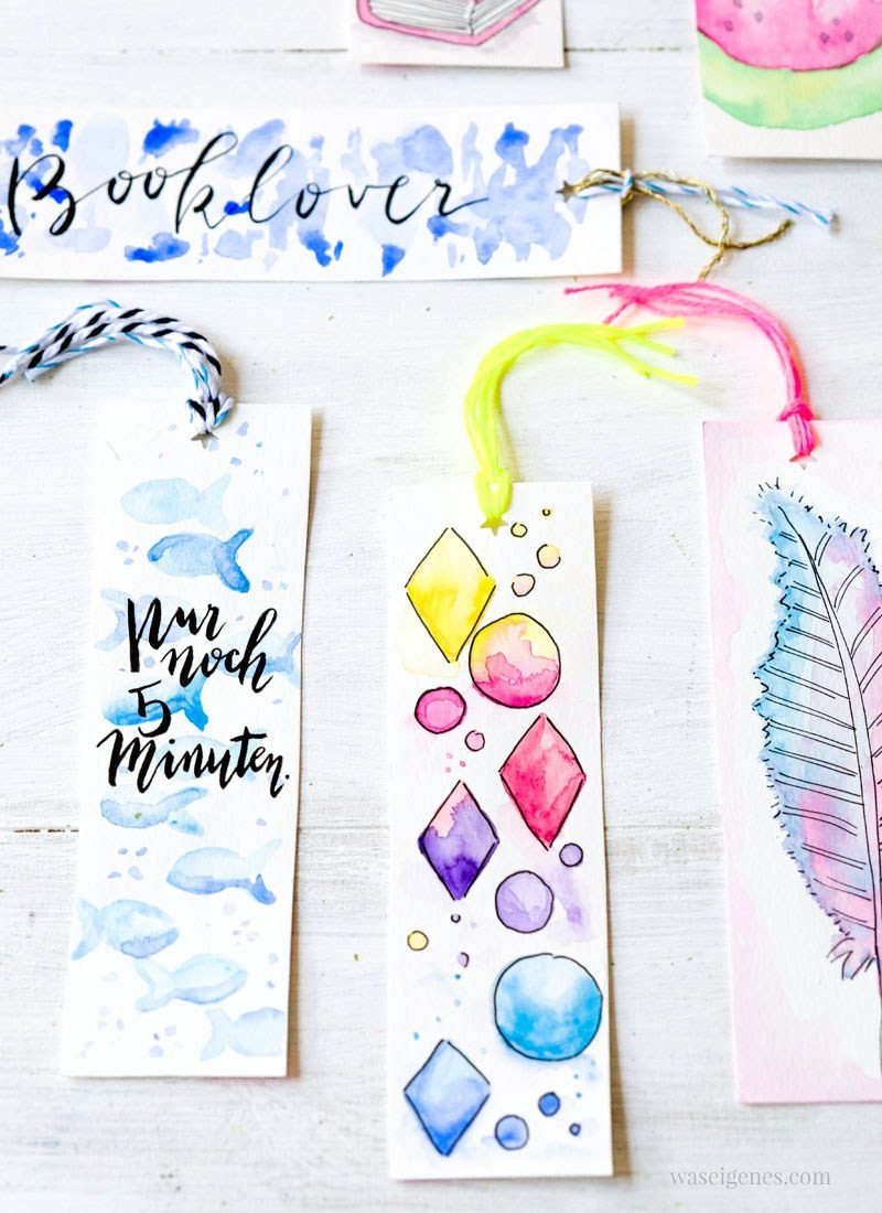 Diy Bilder Malen
 DIY Aquarell Lesezeichen