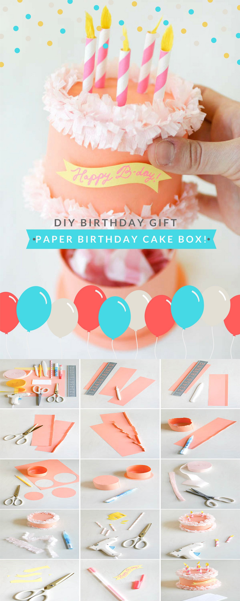 Diy Birthday Present
 DIY Gift Ideas for Your Boyfriend Paper Birthday Cake Box