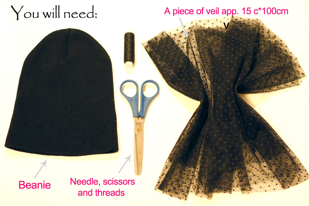 Diy Blog Fashion
 CrashingRED DIY Jil Sander inspired veiled beanie