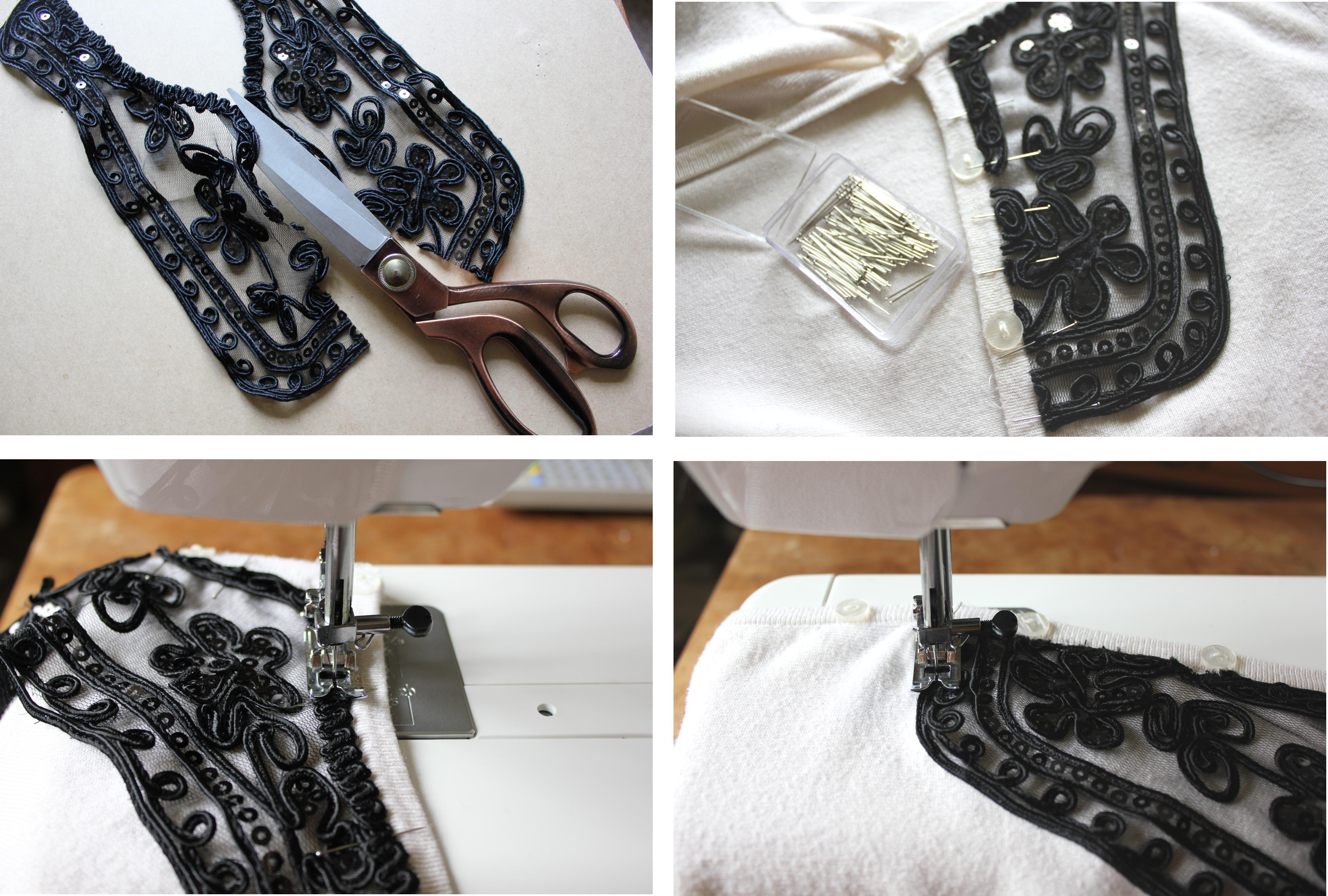 Diy Blog Fashion
 DIY adding pretty vintage collars to your clothing