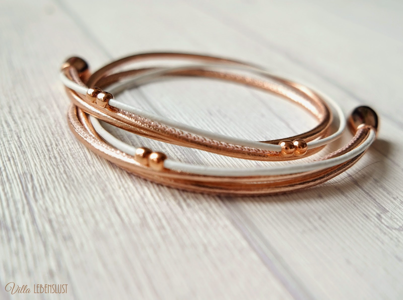 Diy Blog Schmuck
 Villa Lebenslust Blog Schmuck DIY Lederarmband Rosegold