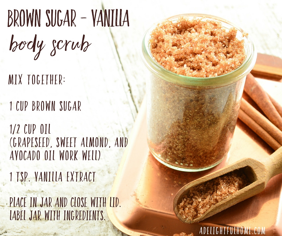 Diy Body Scrub
 DIY Brown Sugar Vanilla Body Scrub A Delightful Home