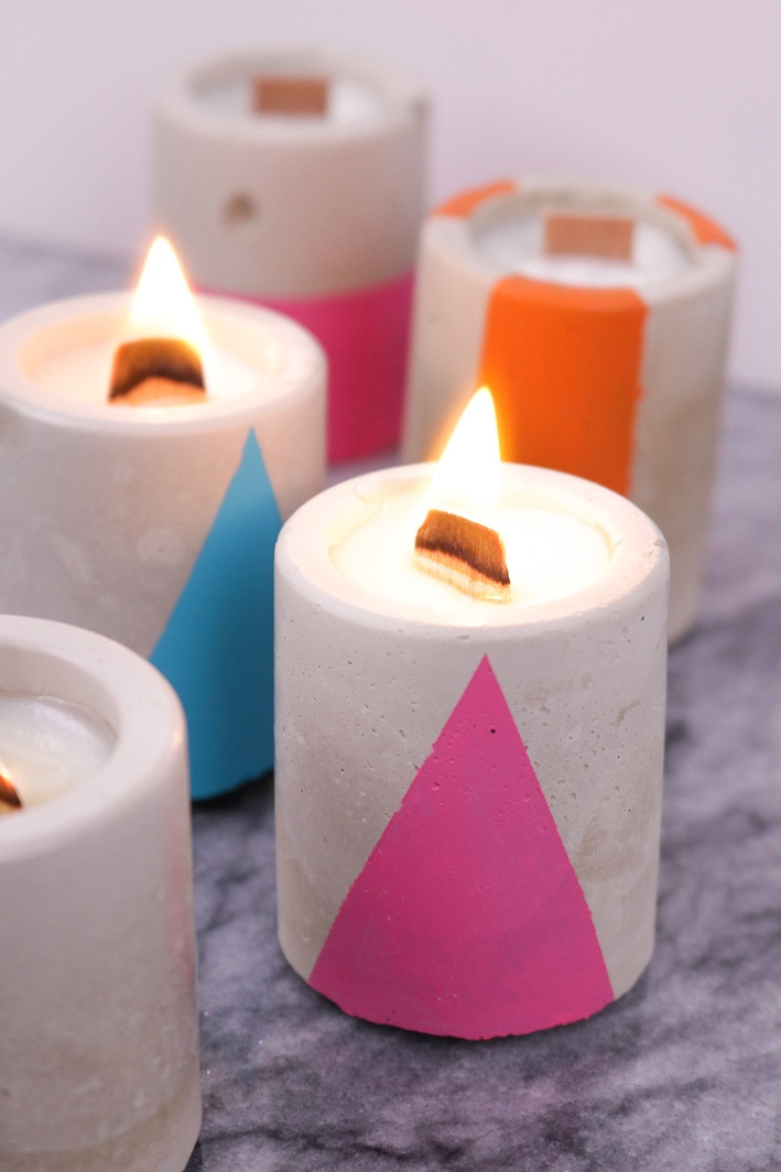 Diy Candle
 Modern Industrial DIY How to Make Concrete Soy Candles