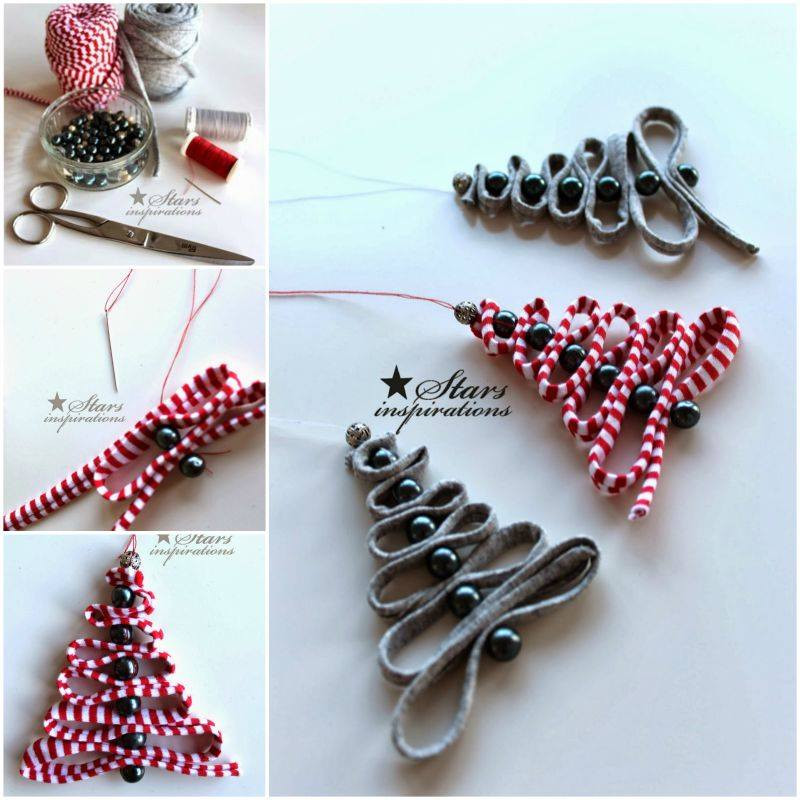 Diy Christmas Decoration
 Wonderful DIY Ribbon Beads Christmas Tree