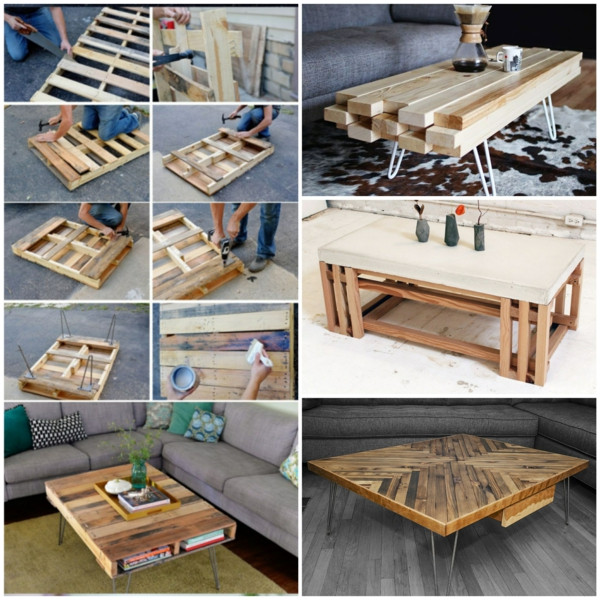 Diy Couchtisch
 Wohnzimmertisch aus Holz selber bauen tolle DIY Ideen