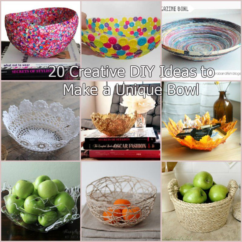 Diy Creative
 20 Creative DIY Ideas to Make a Unique Bowl