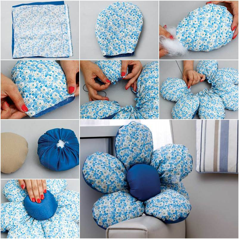 Diy Creative
 Creative Ideas DIY Pretty Fleece Flower Petal Pillows