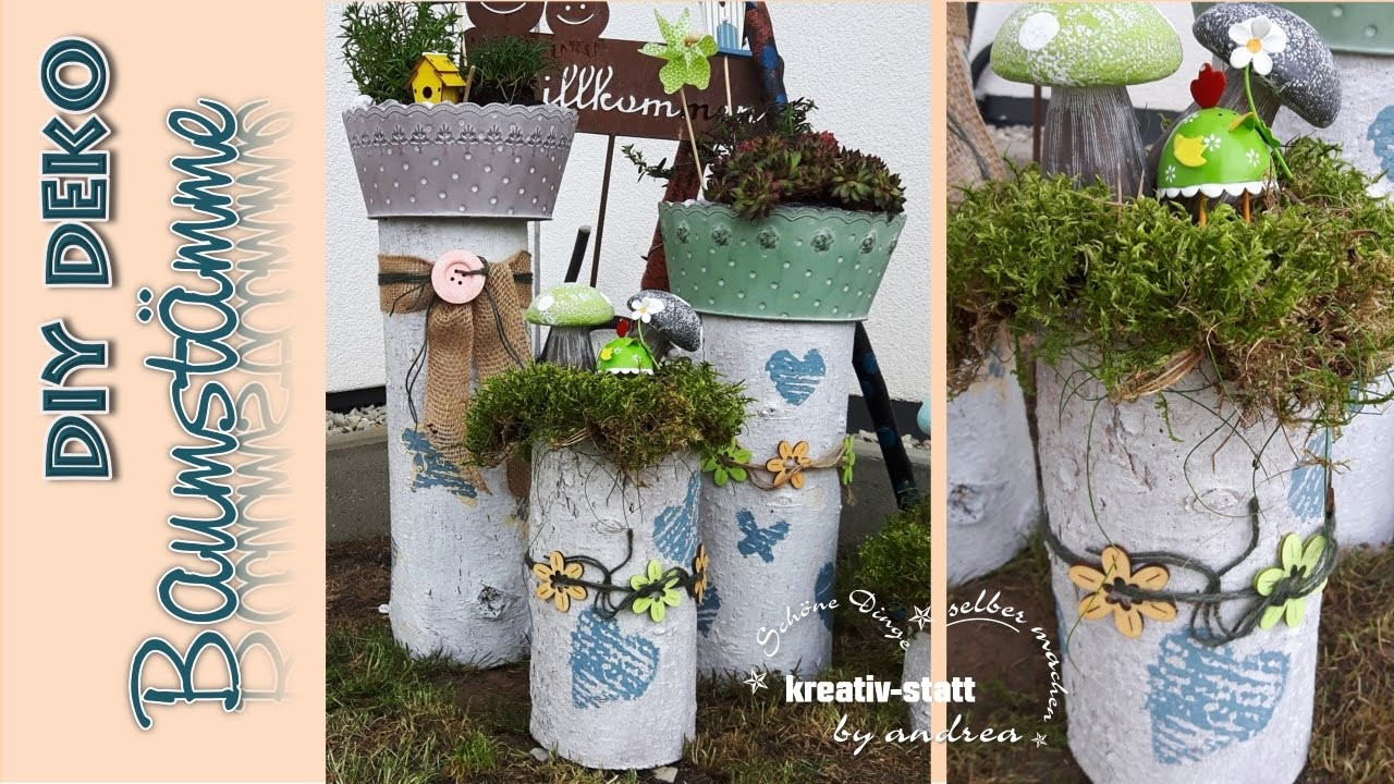 Diy Deko Garten
 DIY Deko Baumstämme Vintage Pflanzen