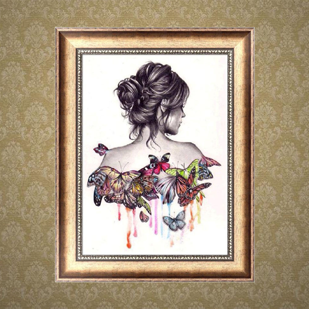 Diy Diamond Painting
 5D DIY Diamond Painting Butterfly Beauty Embroider Cross