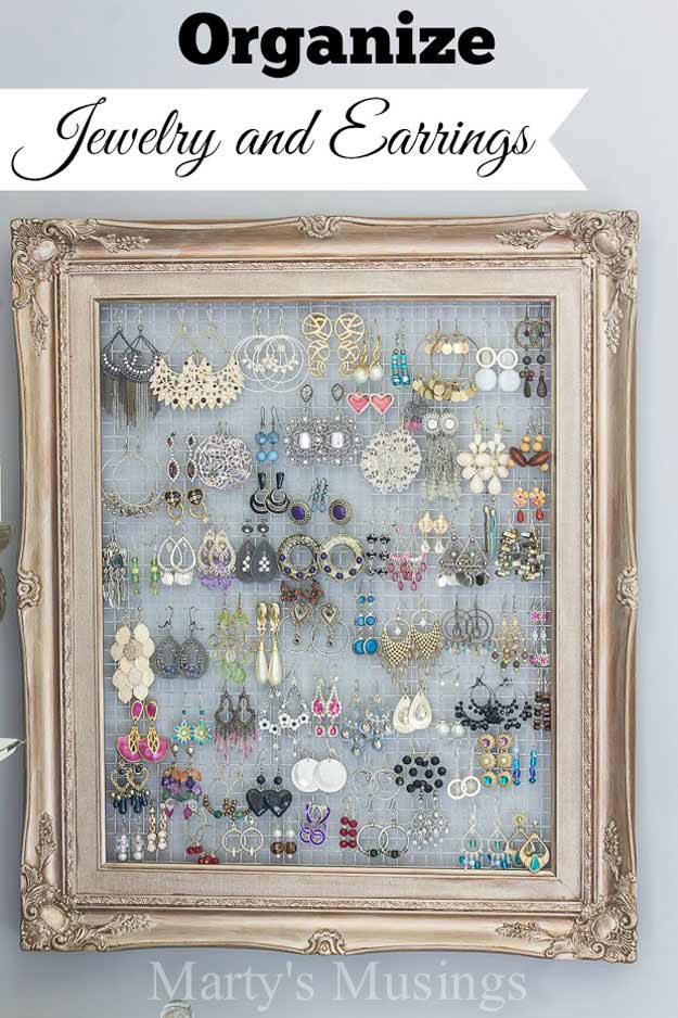 Diy Earring Holder
 Shabby Chic Decor Ideas DIY Projects Craft Ideas & How To