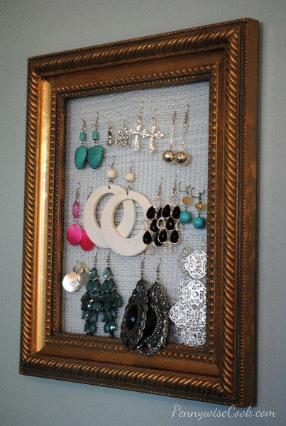 Diy Earring Holder
 DIY Framed Earring Holder