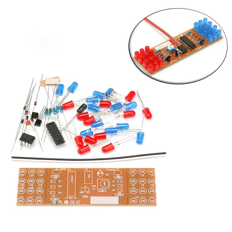 Diy Elektronik
 LED Stroboskop rot blau Strobe Löten lernen