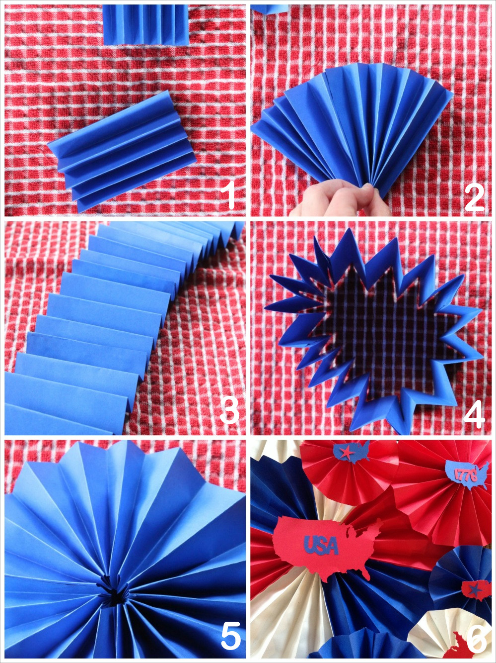 Diy Fan
 DIY Paper Stars and Fans to Decorate for the 4th of July