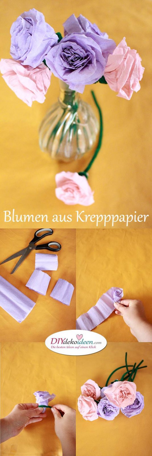 Diy Für Kinder
 Spielerisch Rosen basteln mit Krepppapier – DIY