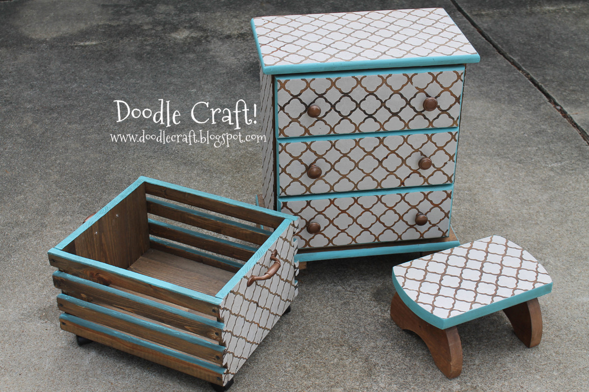 Diy Furniture
 Doodlecraft Custom DIY Stenciling & Staining furniture