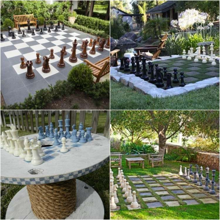 Diy Garten Ideen
 Schach Spiel im Garten selber machen