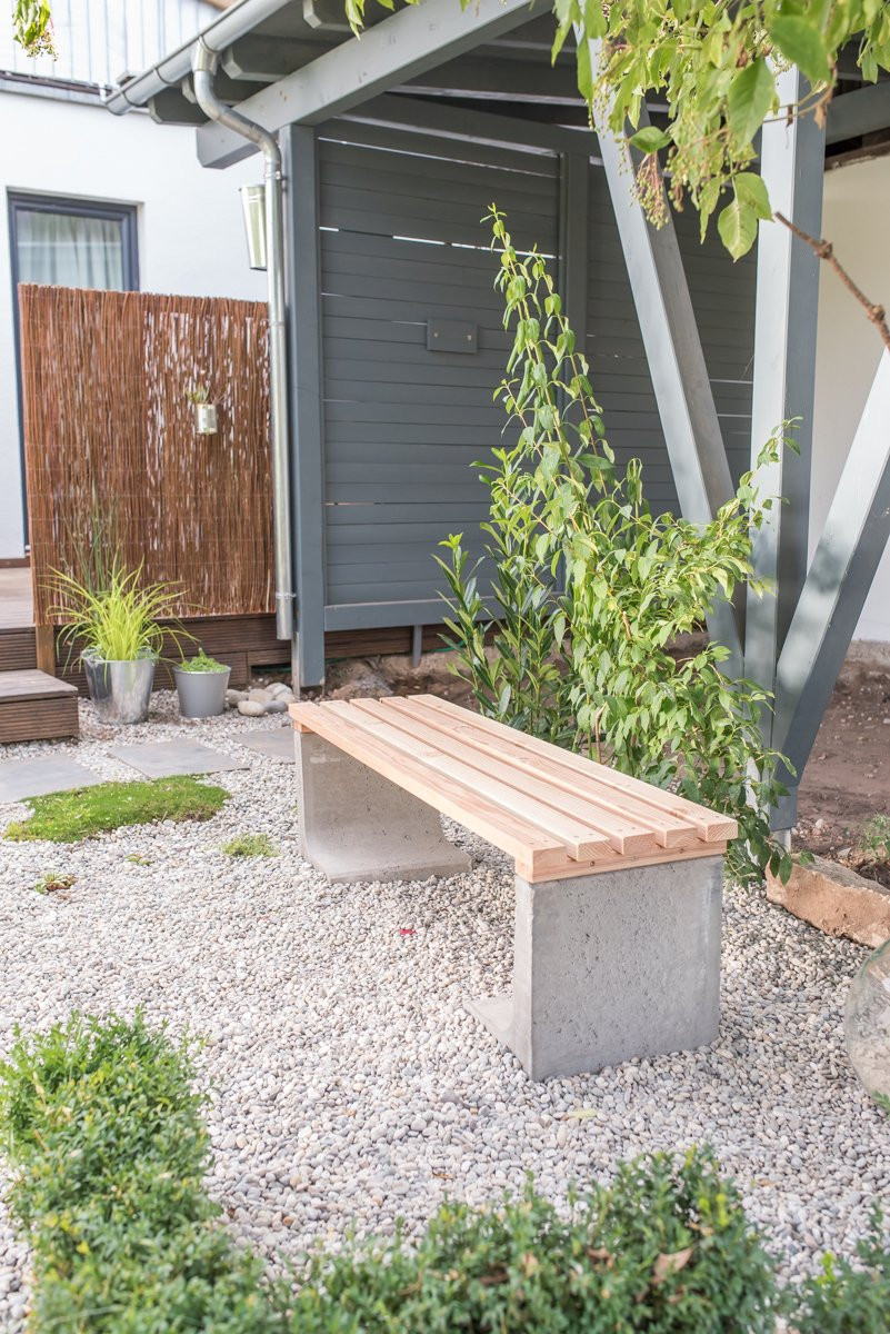 Diy Garten Ideen
 DIY Gartenbank mit Beton und Holz Leelah Loves