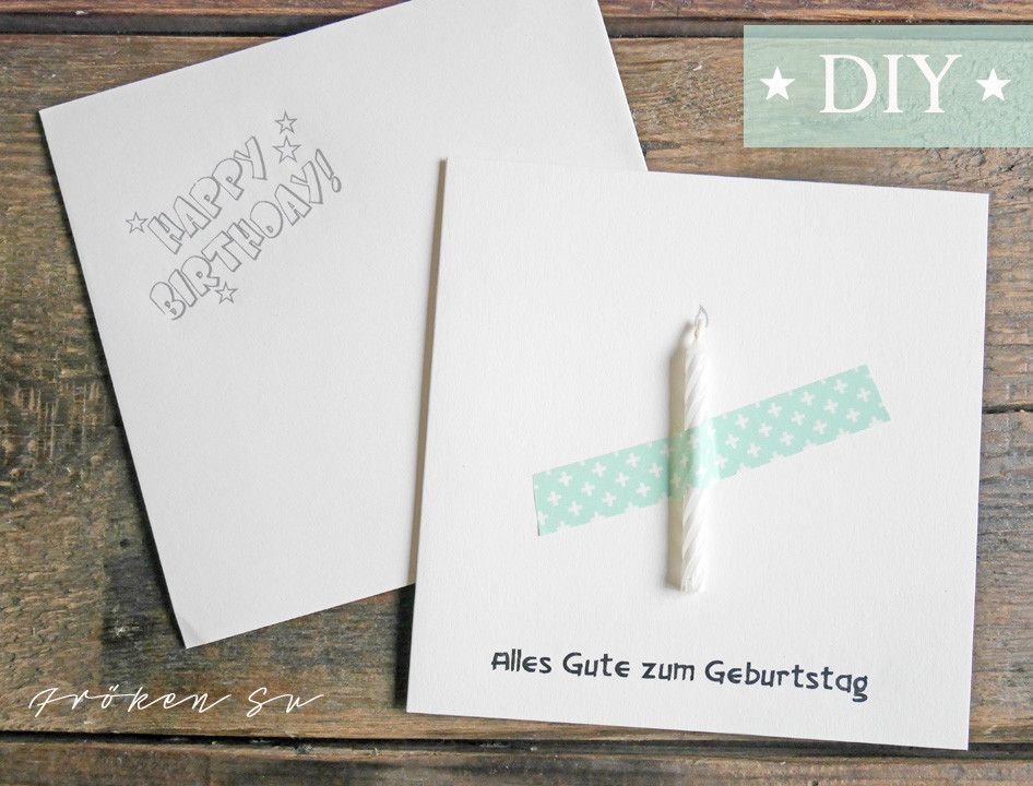 Diy Geburtstagskarte
 Fröken Su Mein Kreativblog Mini DIY Geburtstagskarte