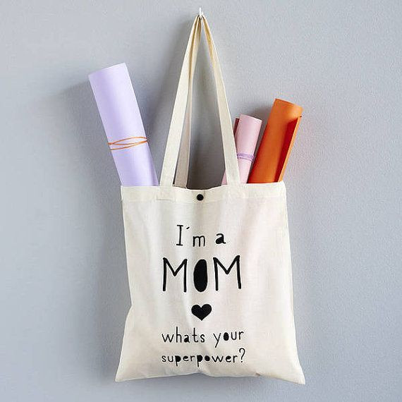 Diy Geschenk Mama
 Tote bag "Supermum" Muttertags Ideen mit Etsy