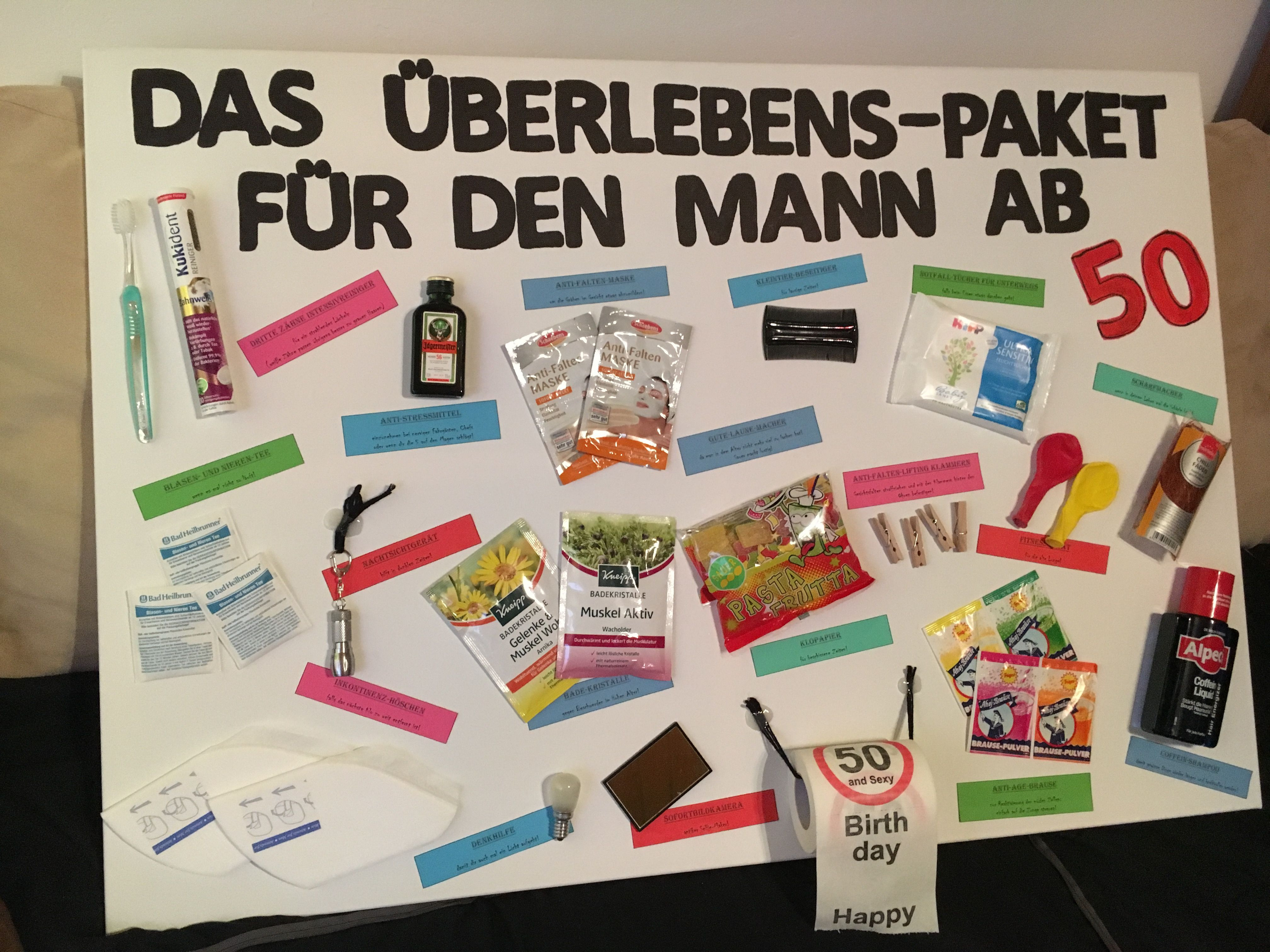 Diy Geschenk Mann
 Das Überlebenspaket für den Mann ab 50