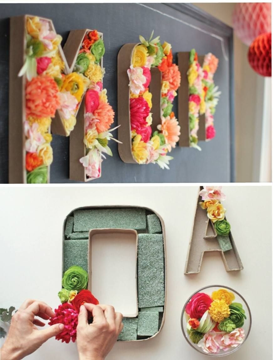 Diy Geschenke Oma
 Blumen Buchstaben