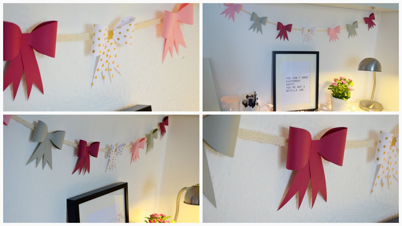 Diy Girlande
 DIY Papierschleifen Girlande DIY Paper Bow Garland DIY