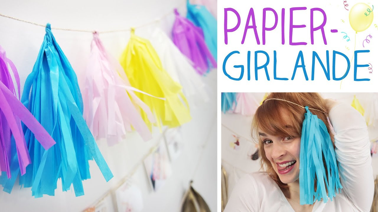 Diy Girlande
 DIY Party Girlande in wenigen Minuten Papier Troddel