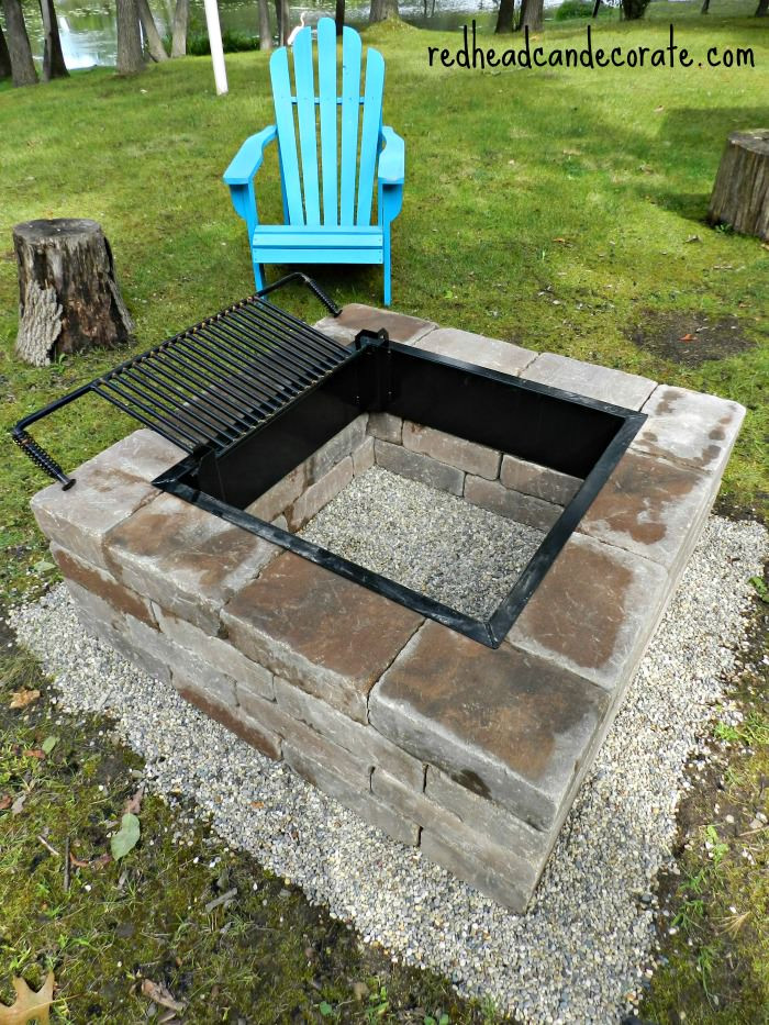 Diy Grill
 Easy DIY Fire Pit Kit with Grill Redhead Can Decorate